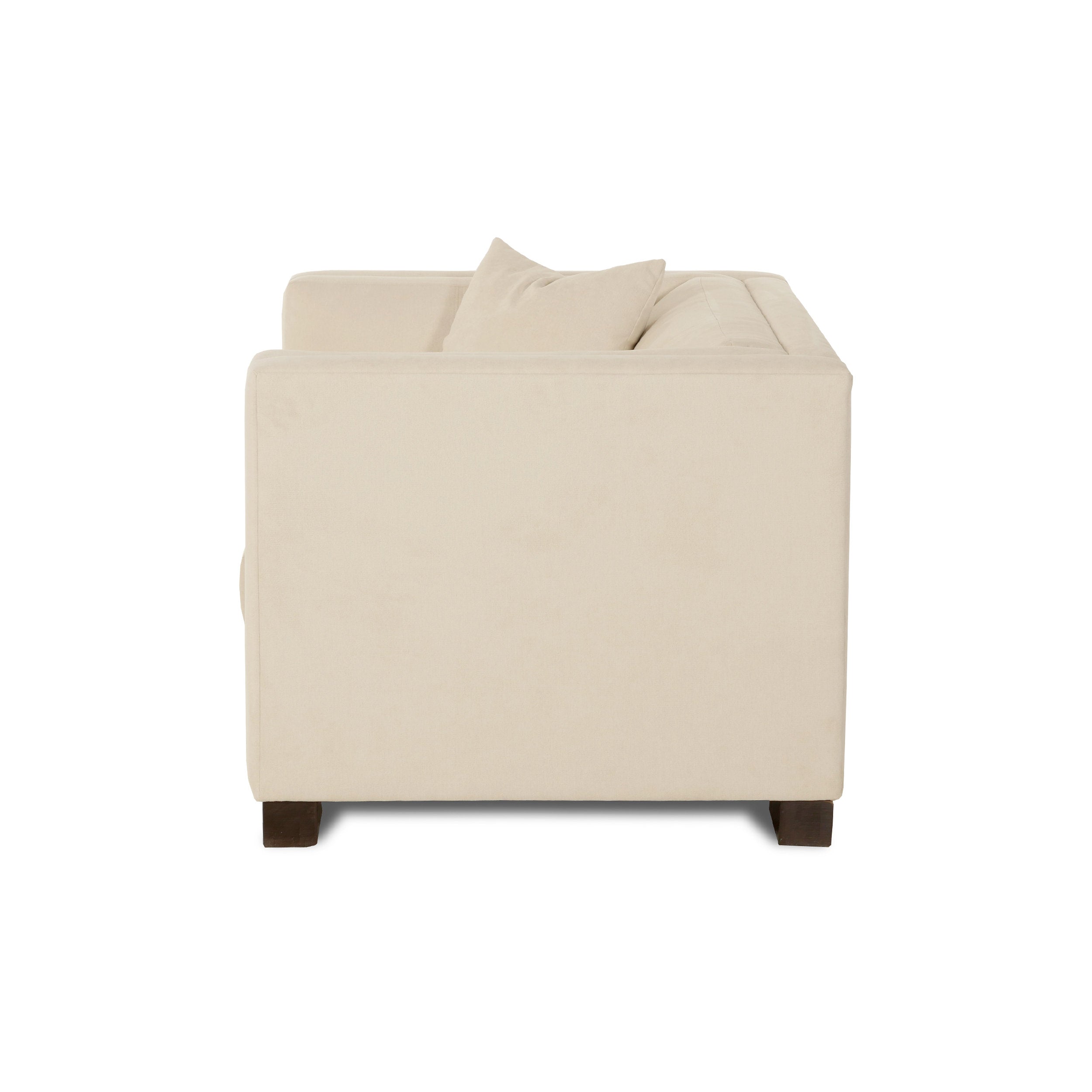 Beige armchair on a white background