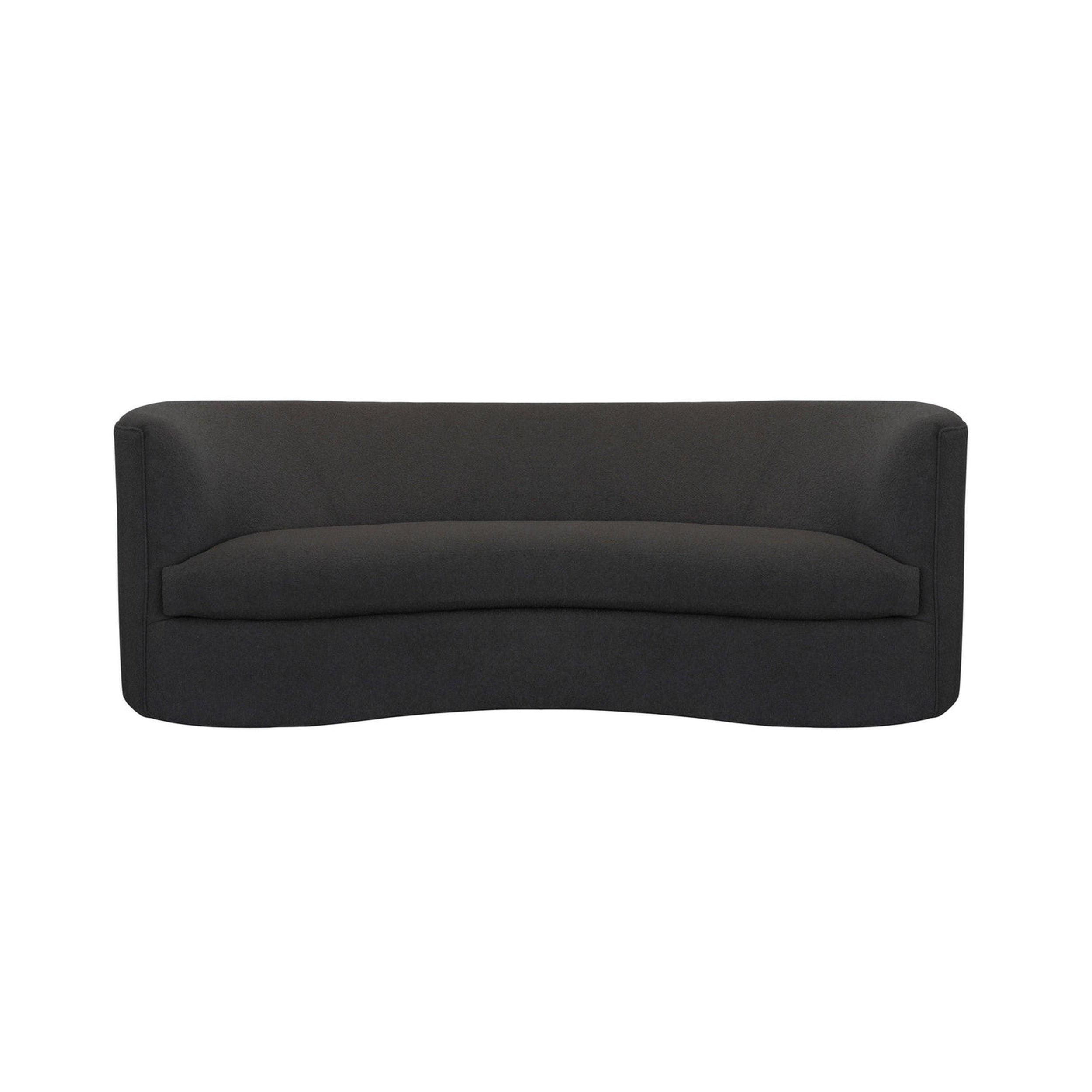 Black fabric archie sofa on a white background