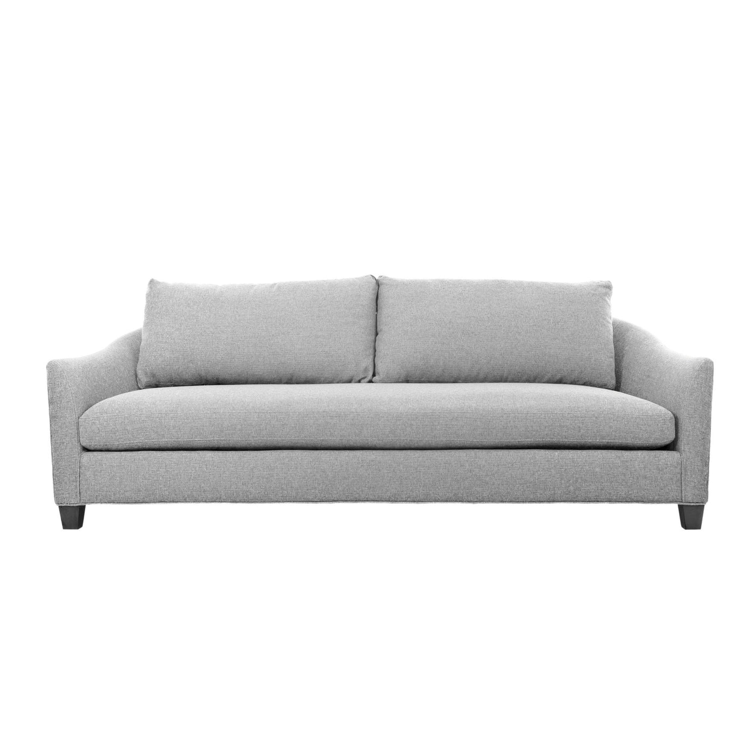 Audrey sofa in grey fabric on a white background