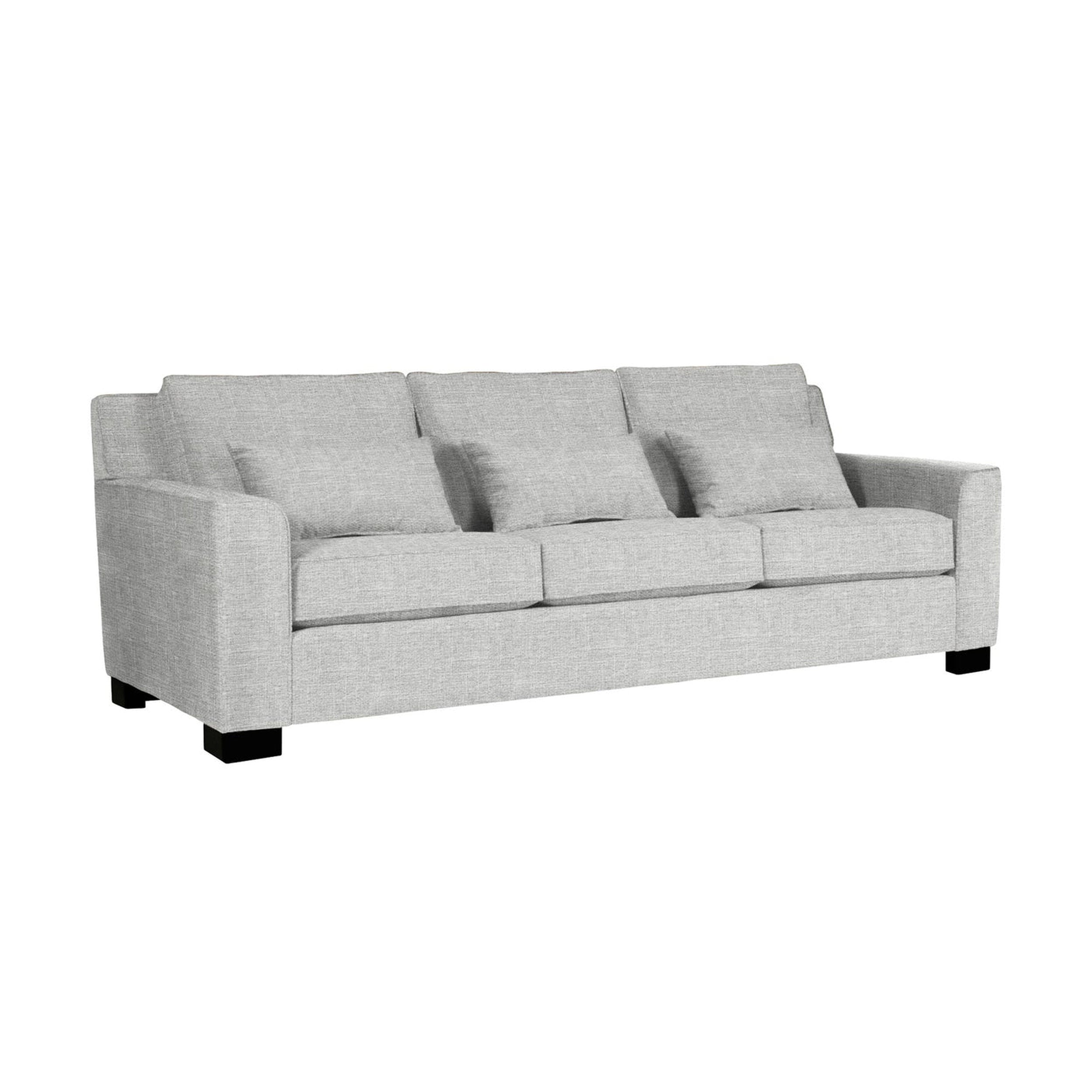 Gray sofa on a white background