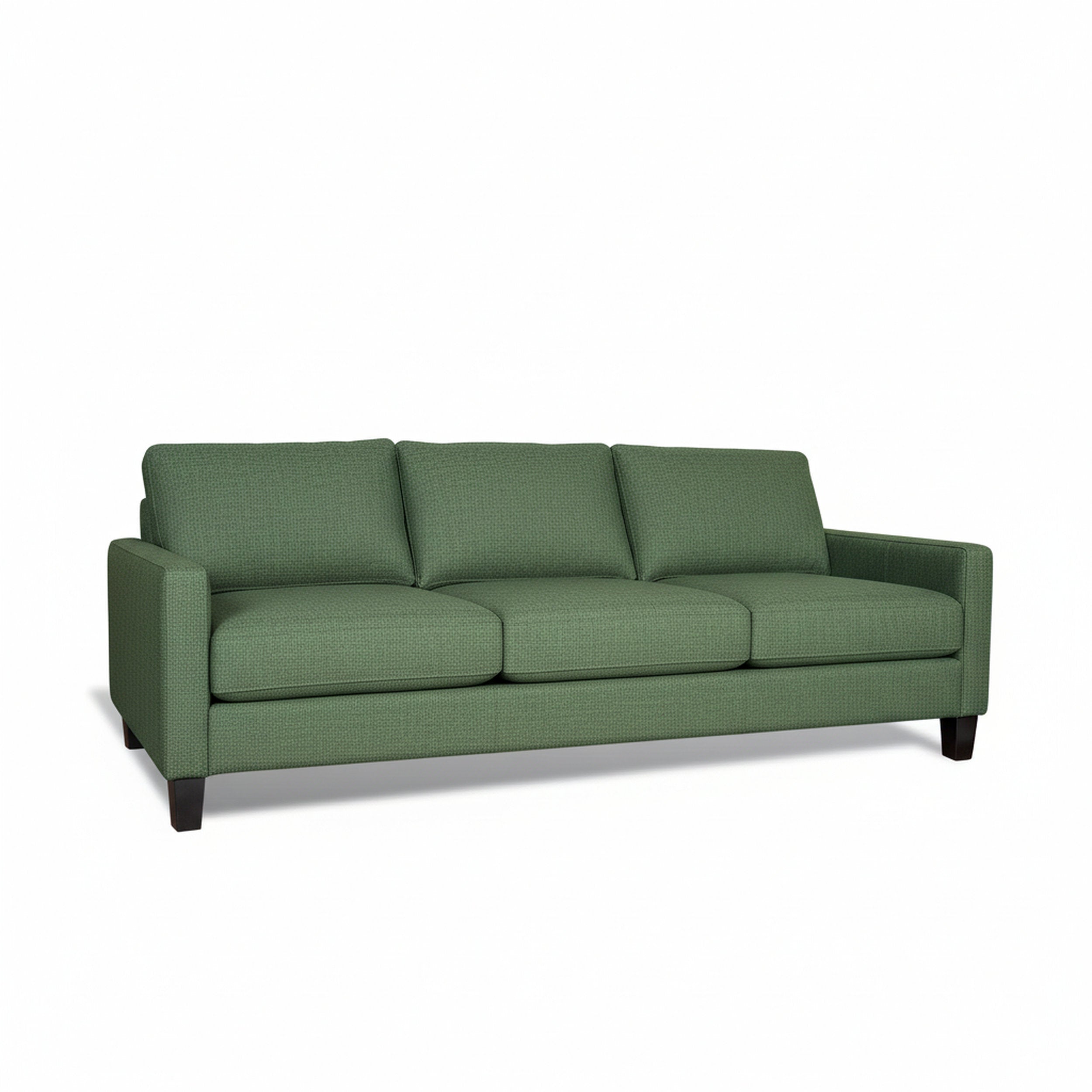 Green sofa on a white background