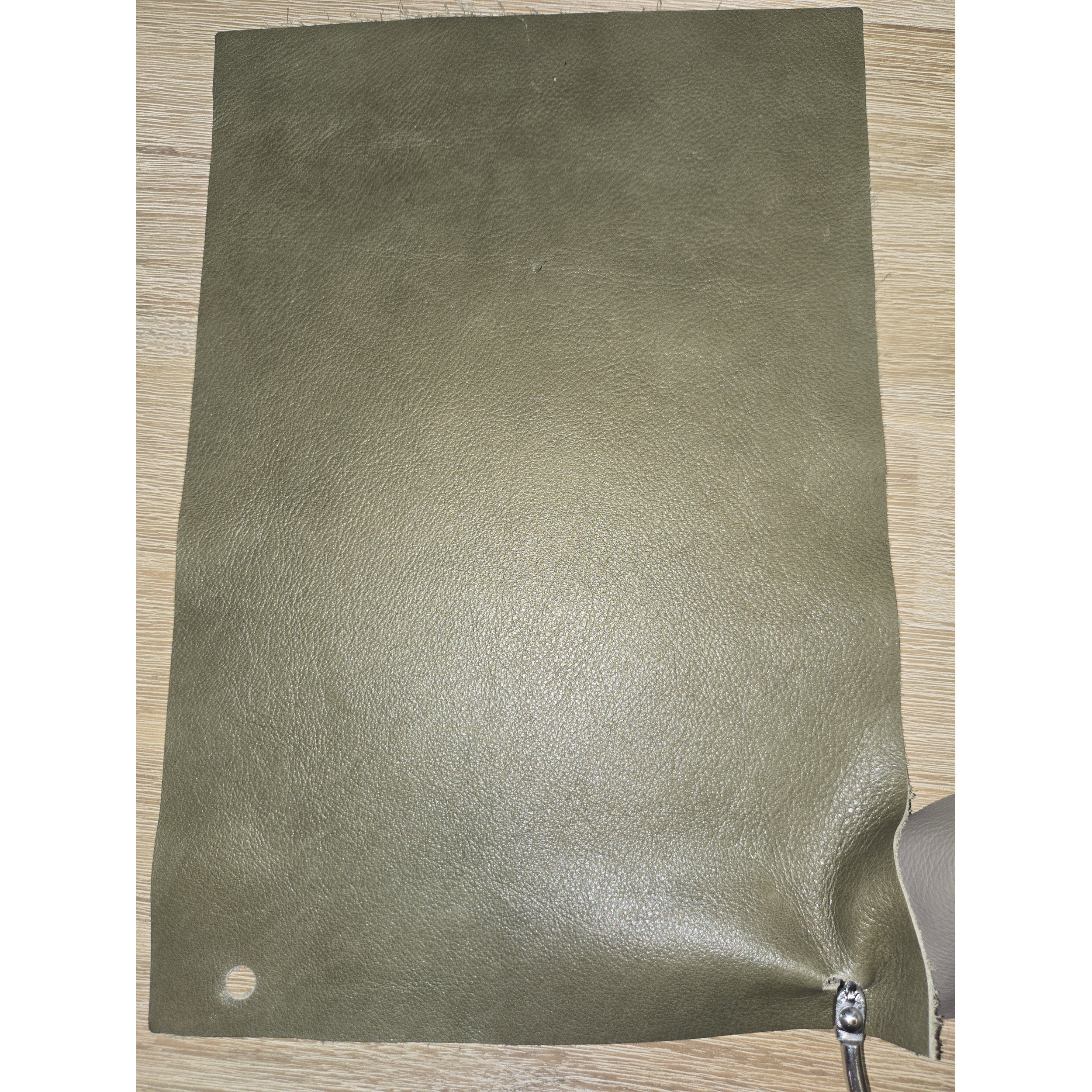 Dario Arm Chair - Leather: Chicago Olive Green