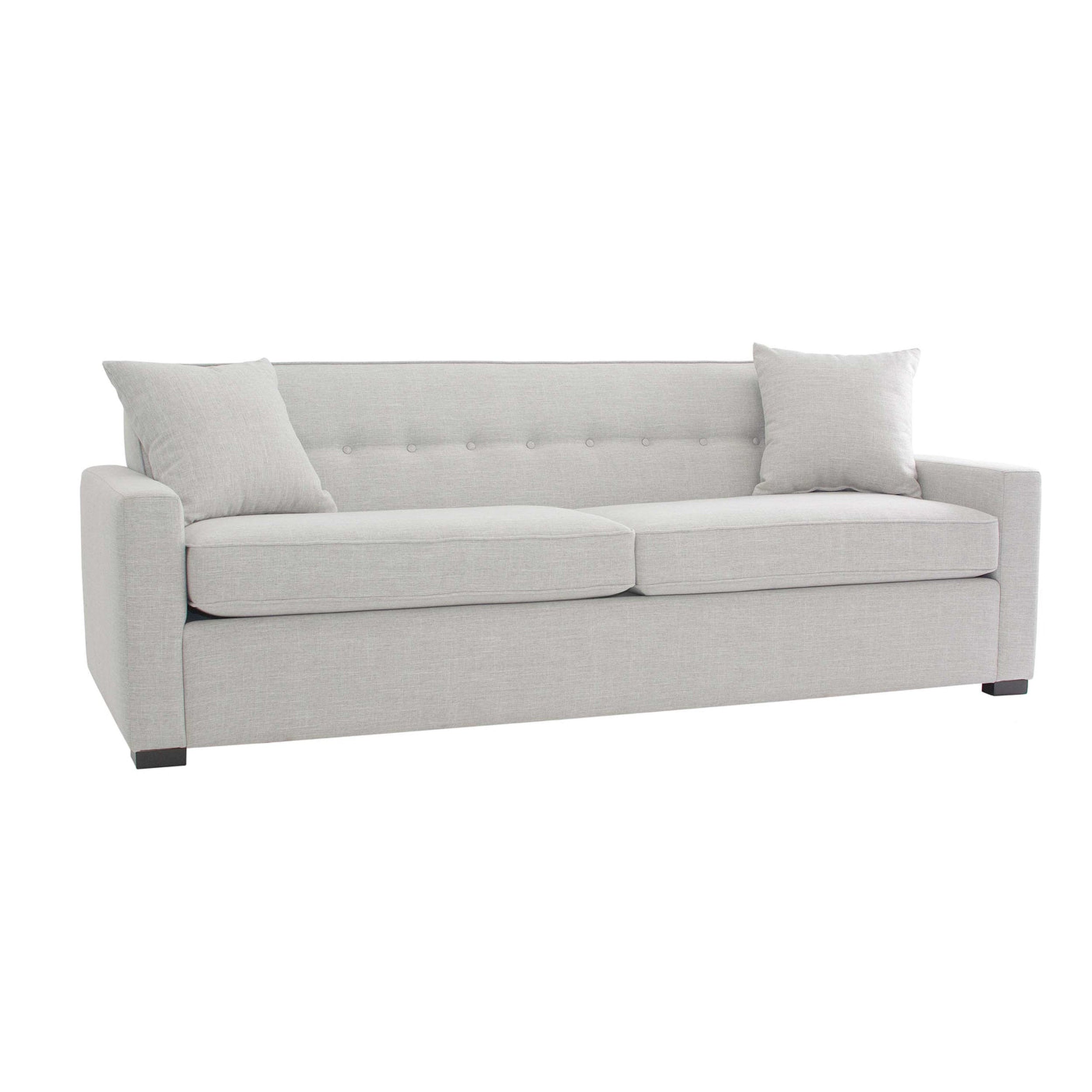 Gray sofa on a white background