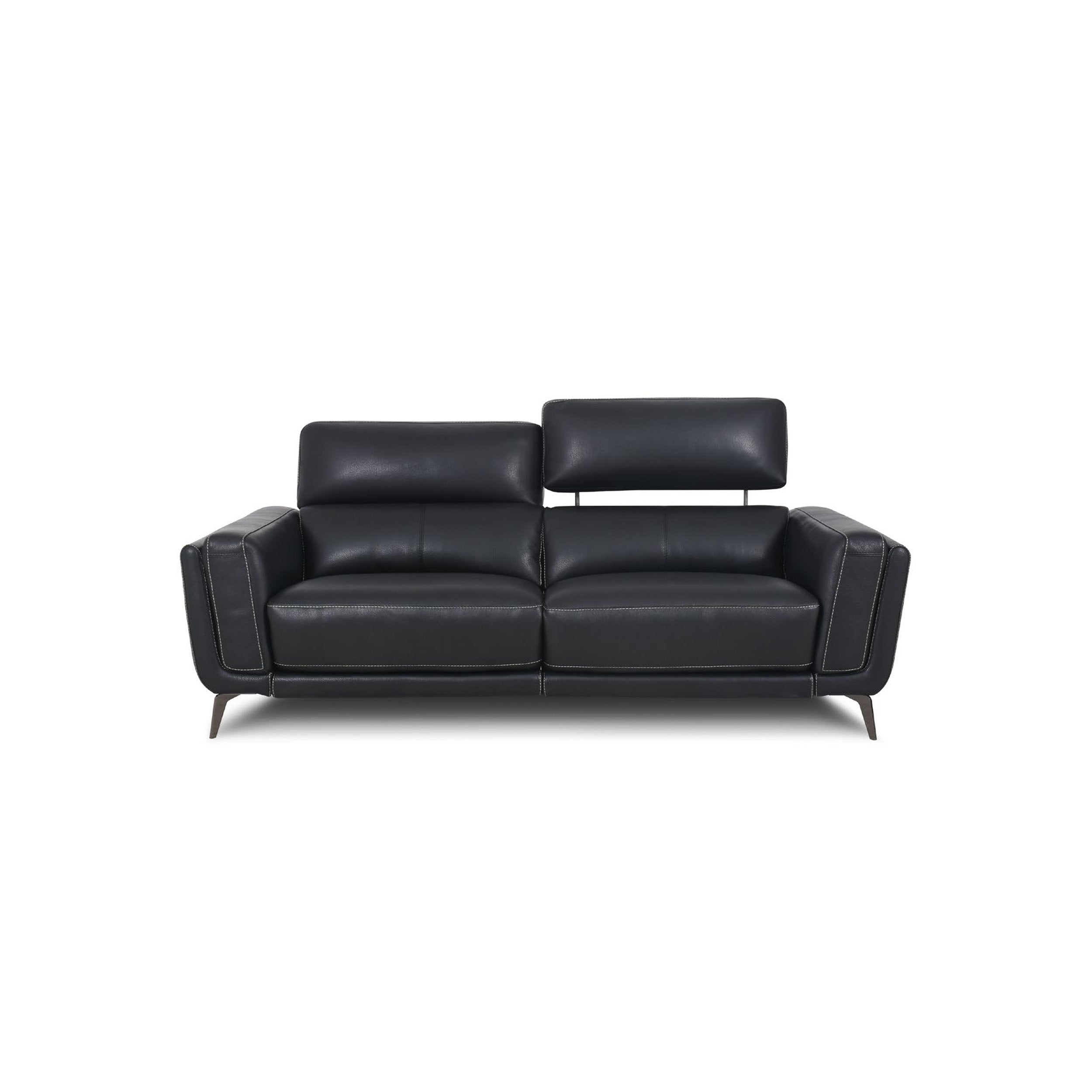 bello black leather sofa
