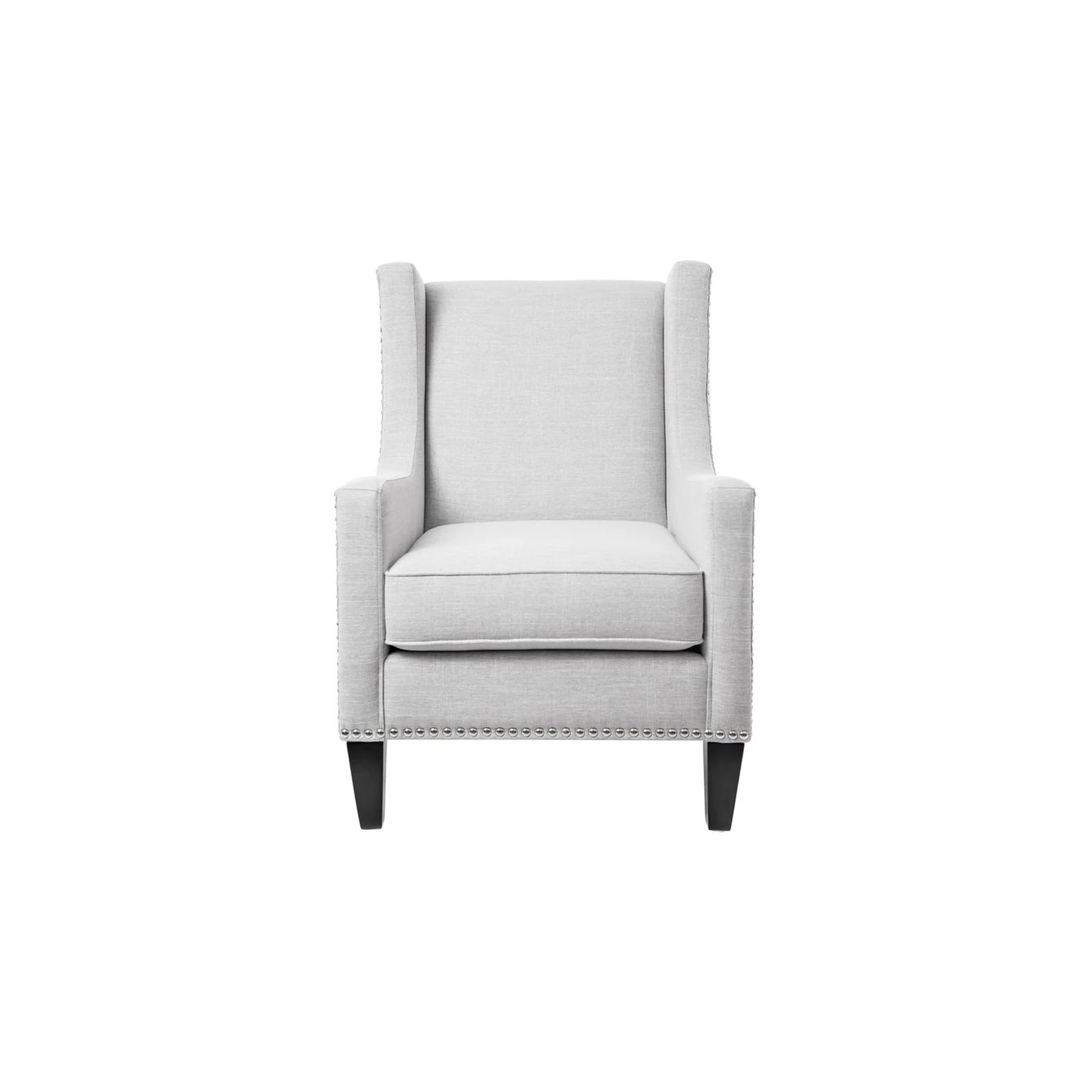 Dante Gray armchair on a white background