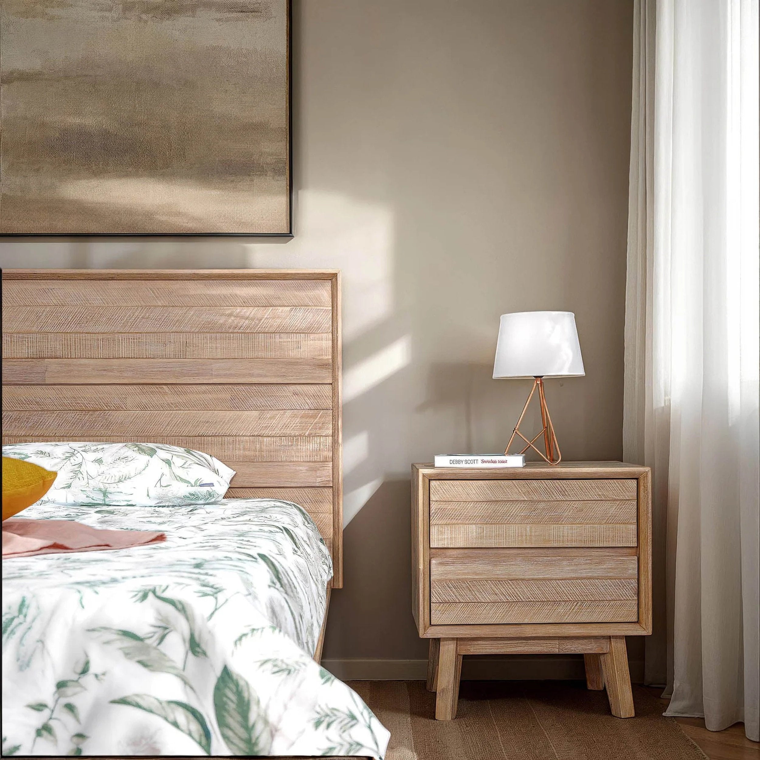 Gia 2 Drawer Nightstand - Lightdriftwood