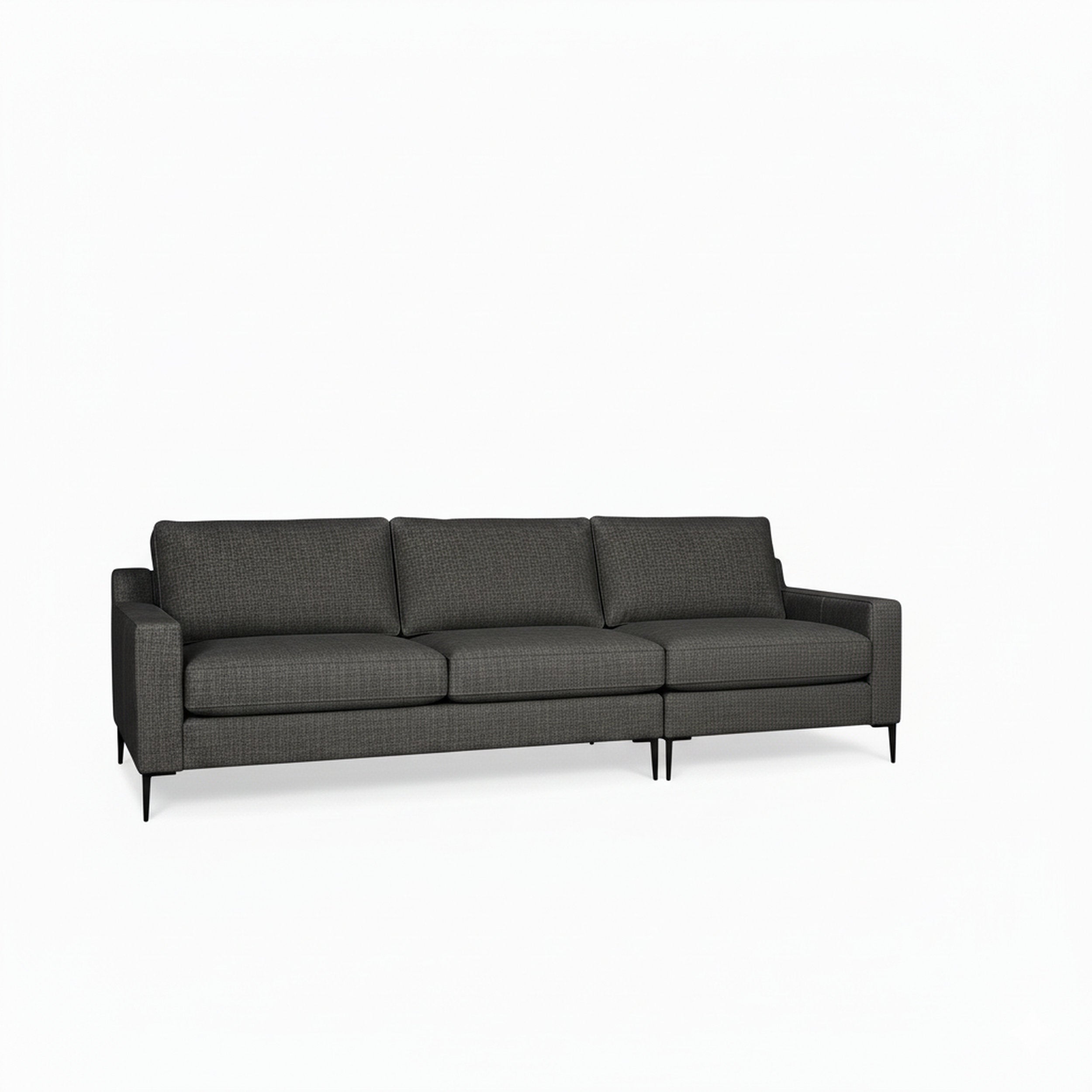 Gray sofa on a white background