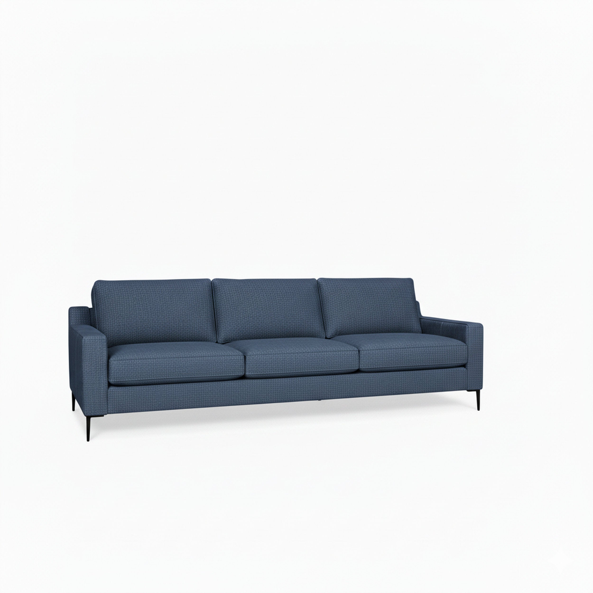 Blue sofa on a white background