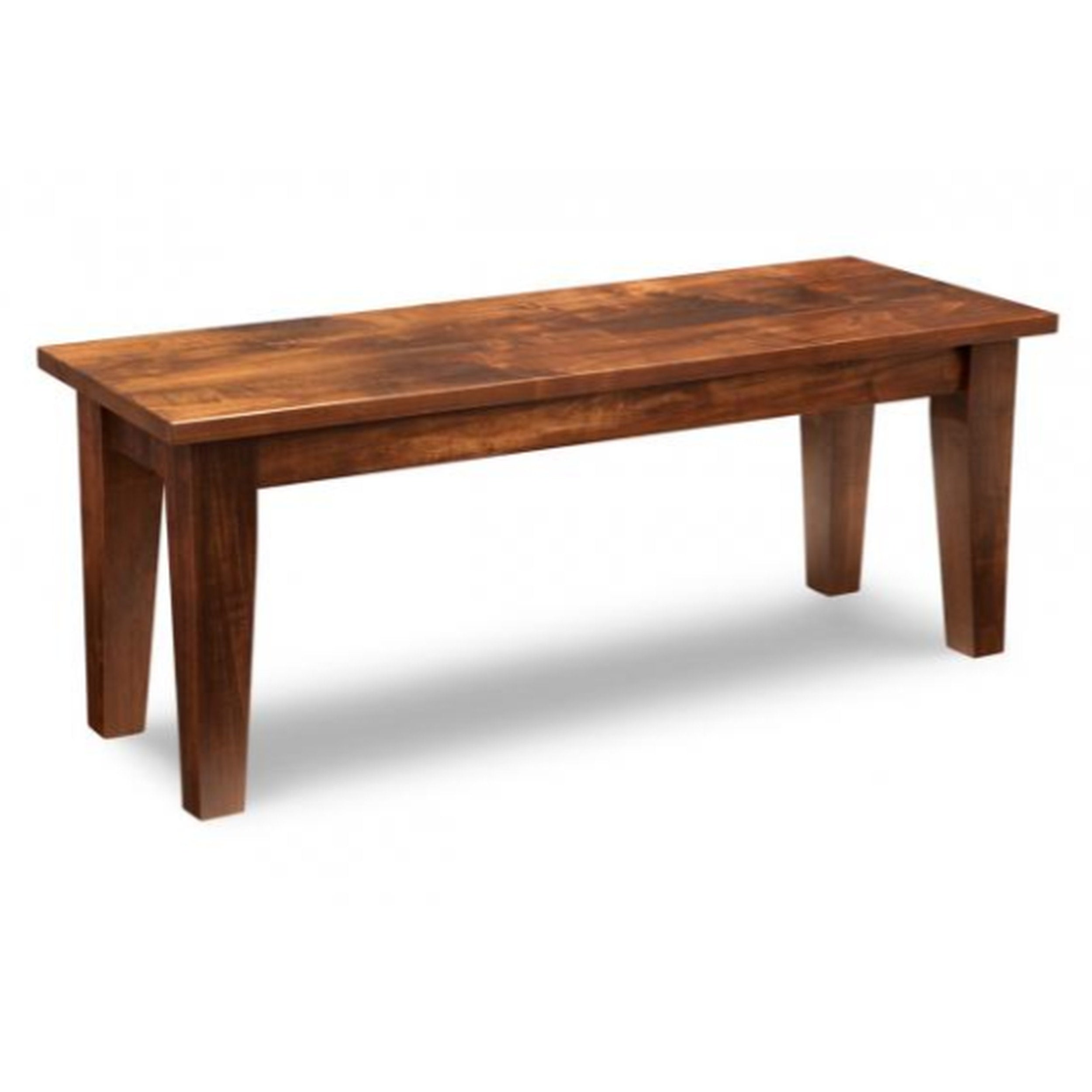 Wooden bench on a white background