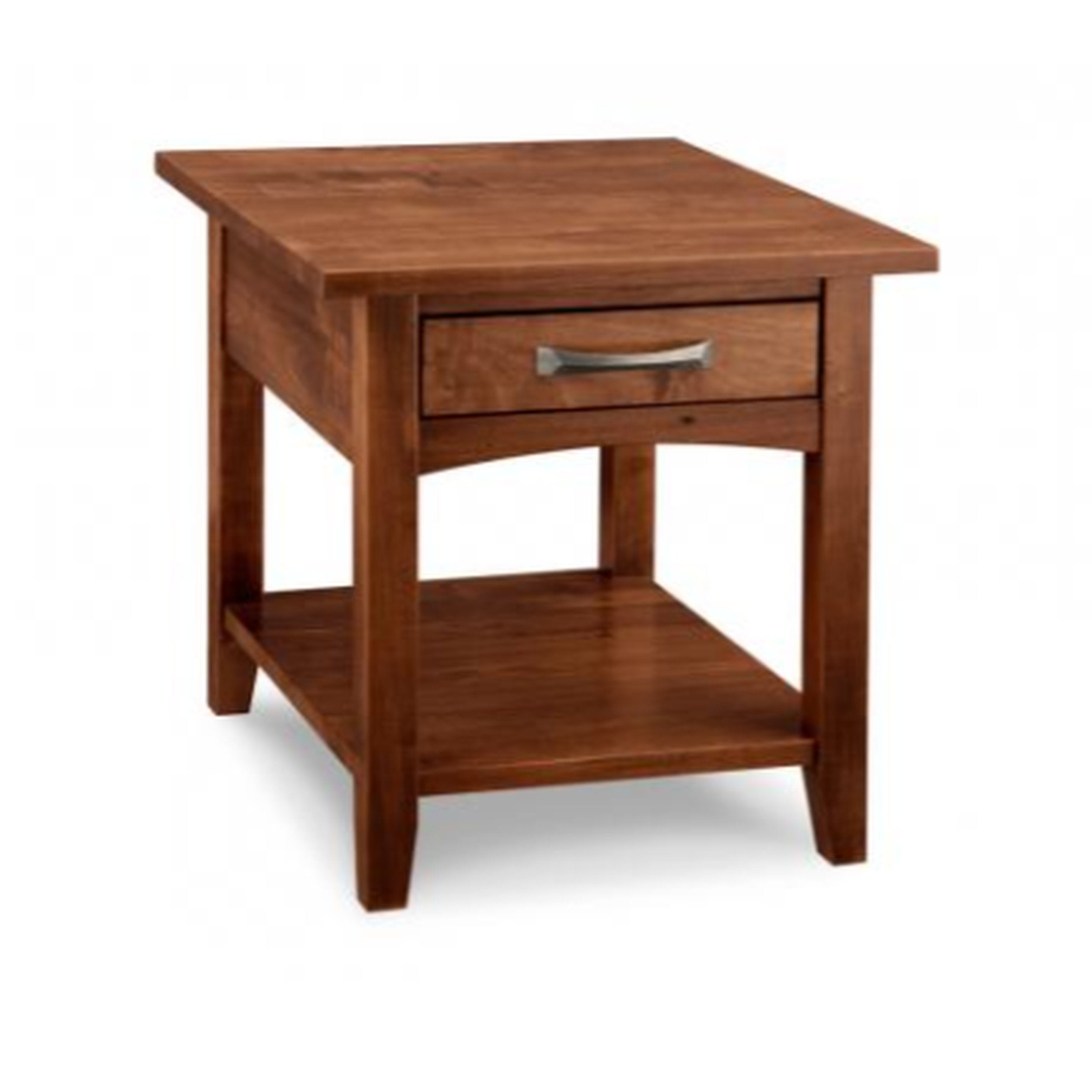 wooden side table in maple wood with 1 drawer
