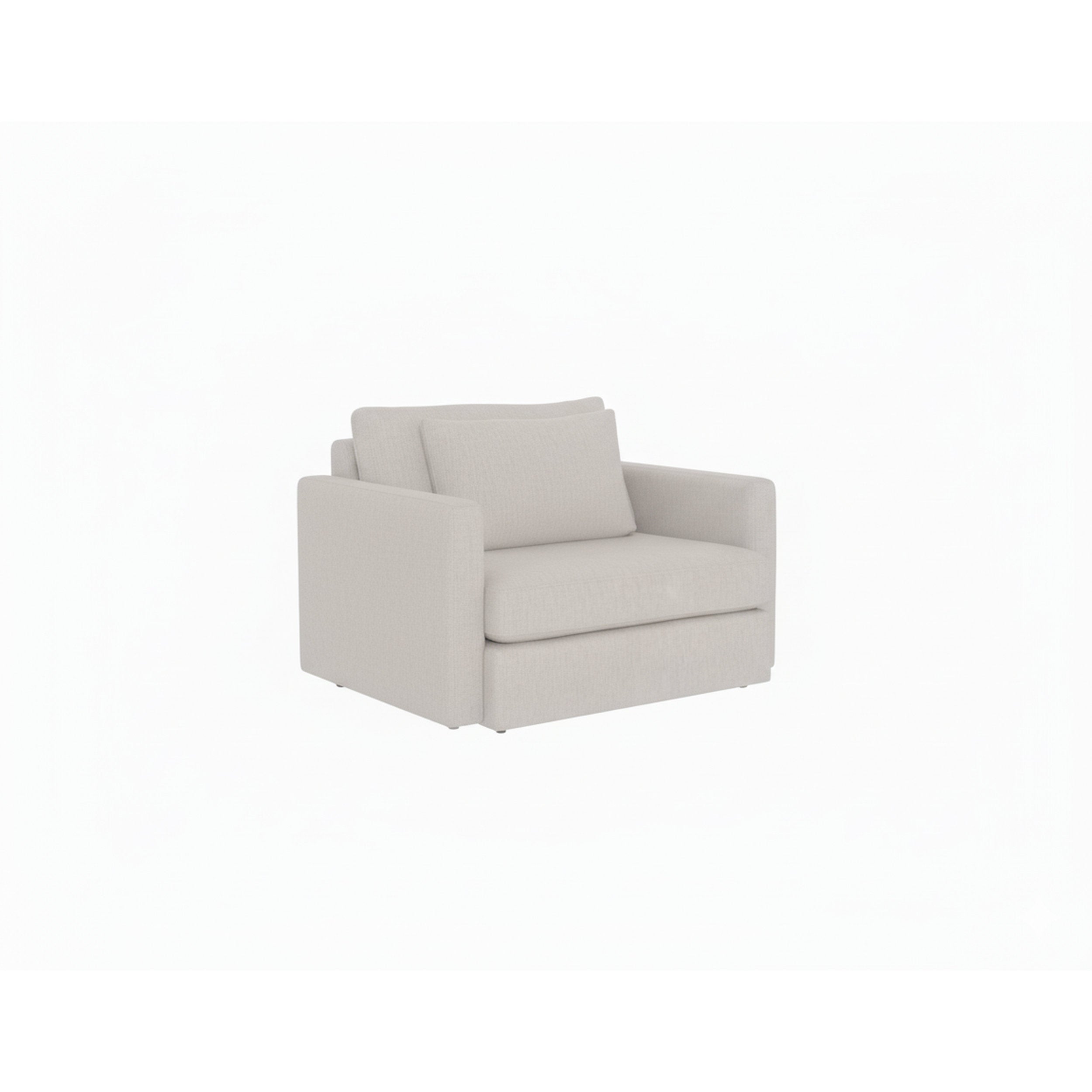 Gray armchair on a white background