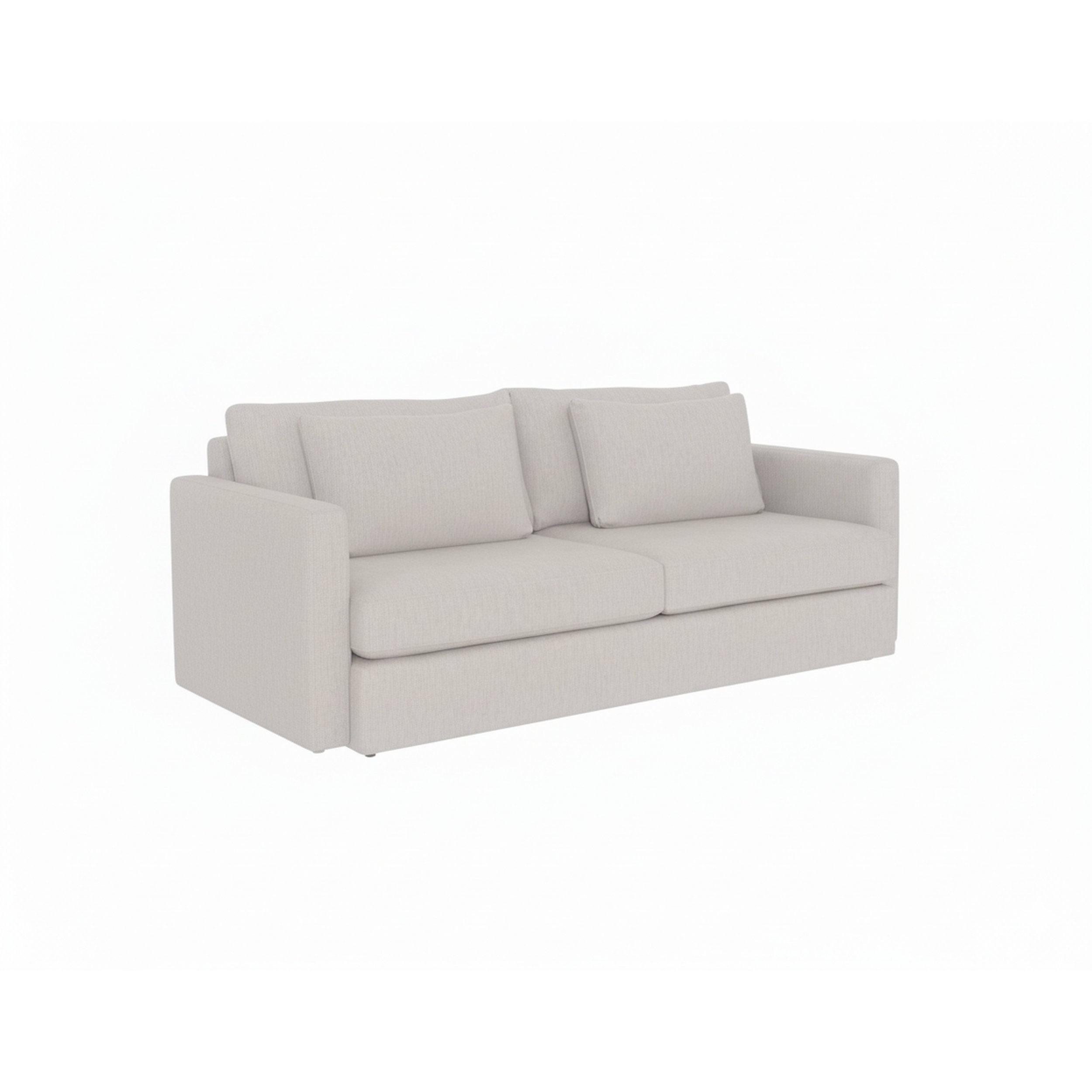 Light gray sofa on a white background