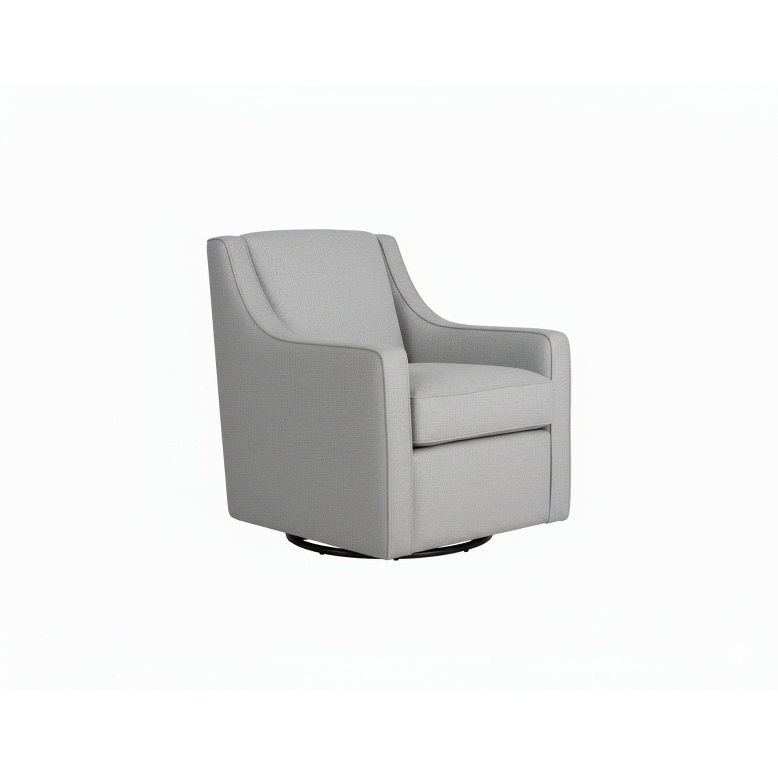 Gray swivel chair on a white background