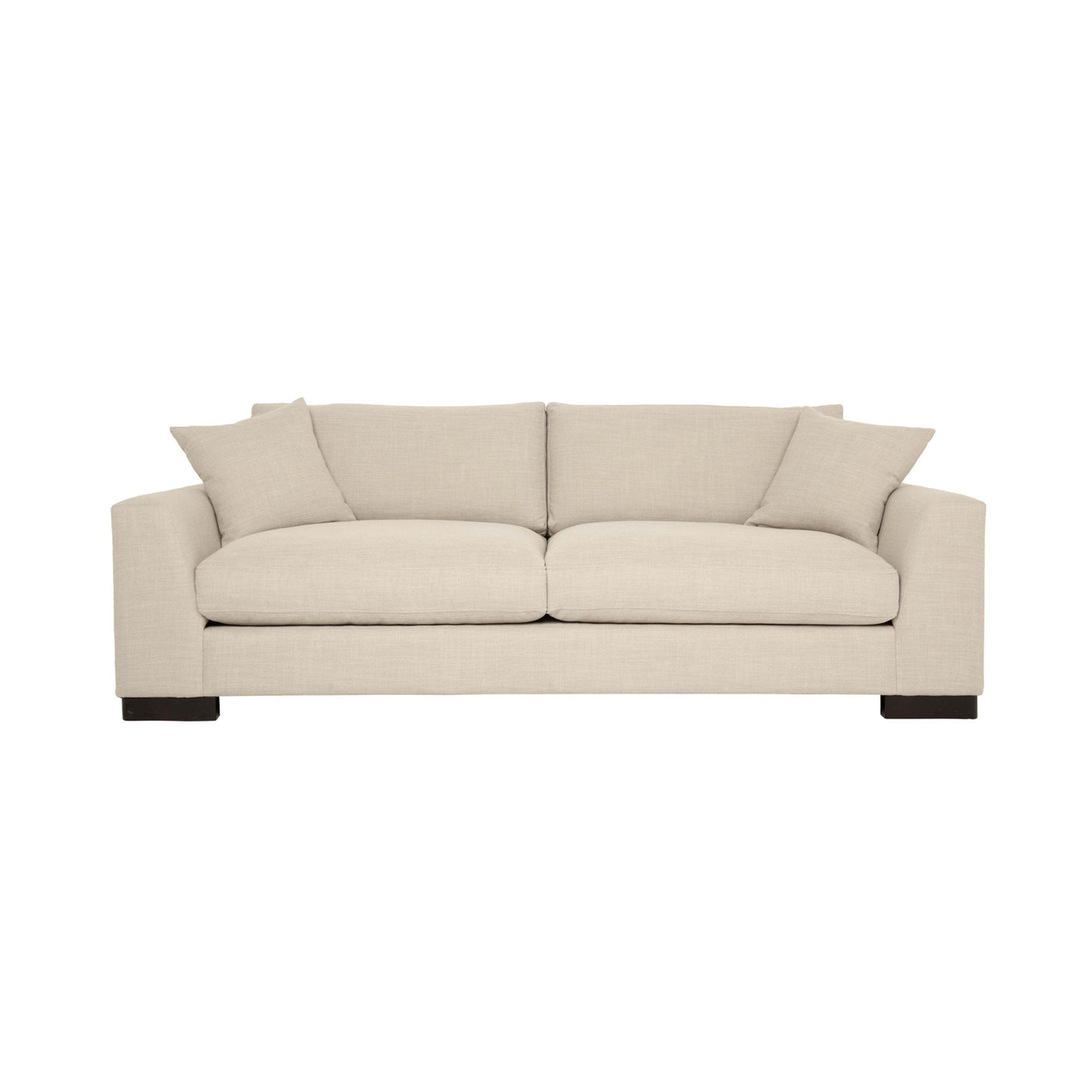 Beige sofa on a white background