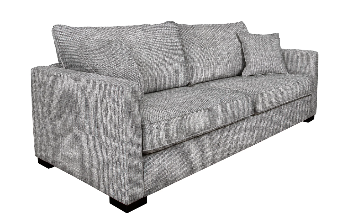 kane sofa side view showing square arms