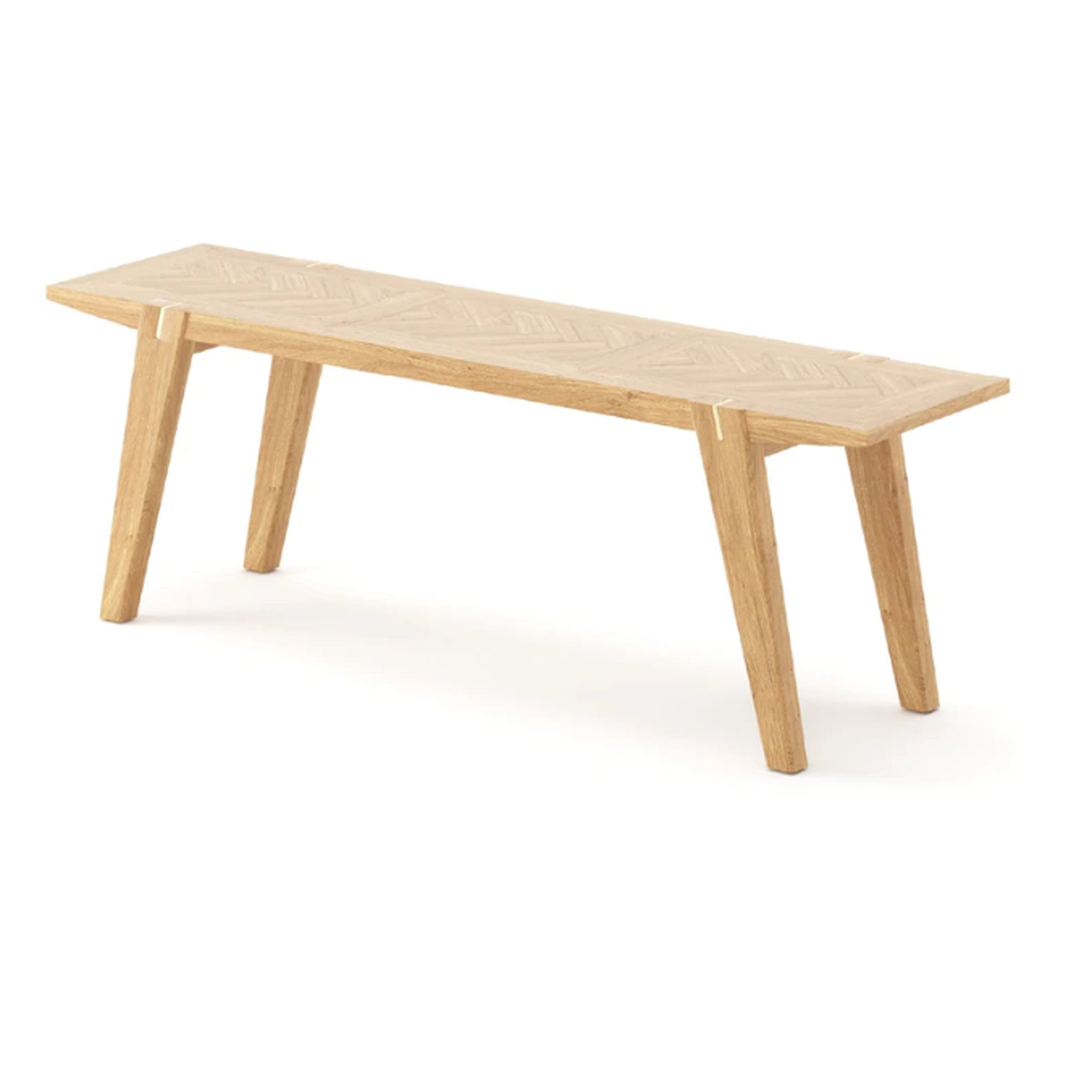 Wooden bench on a white background