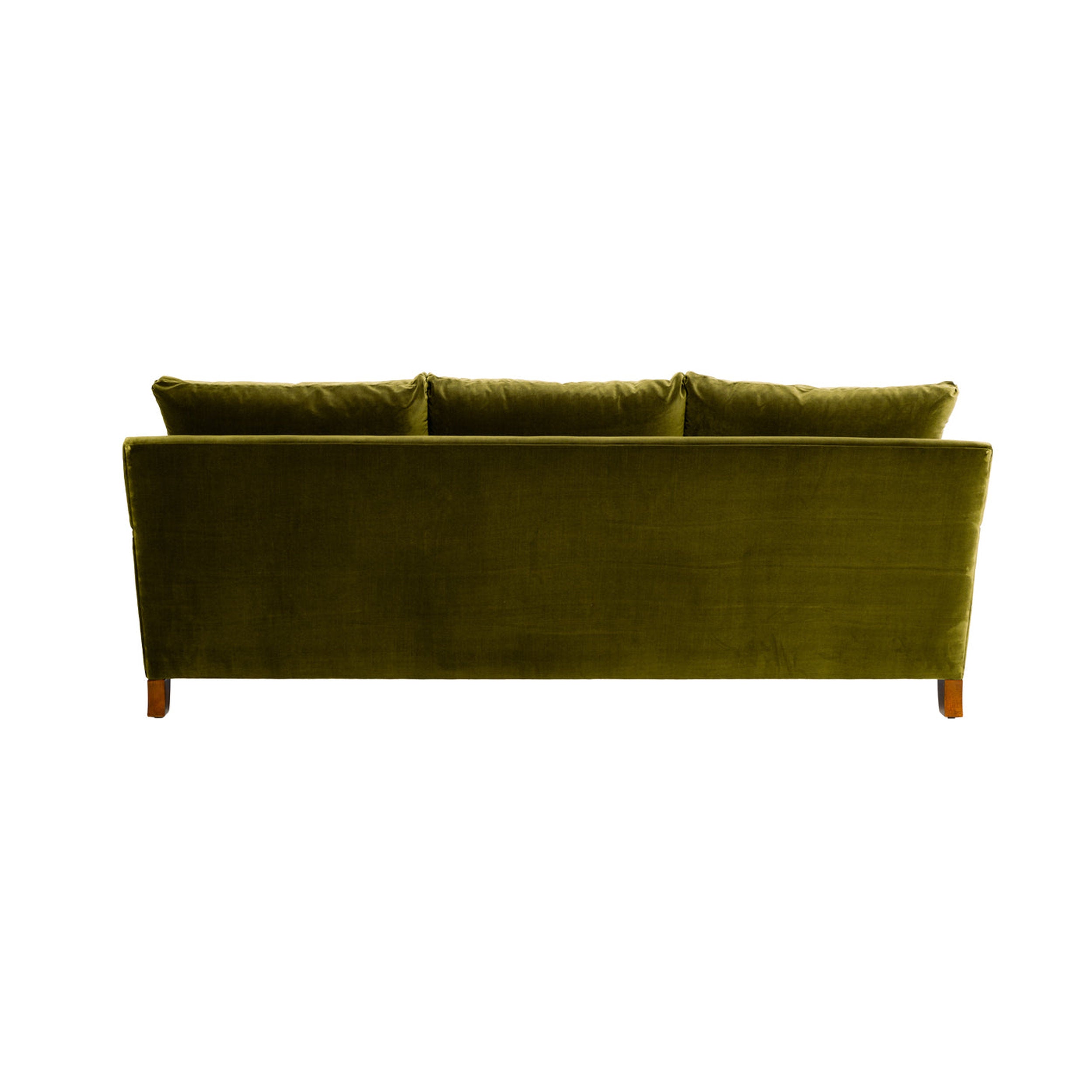 Green sofa on a white background