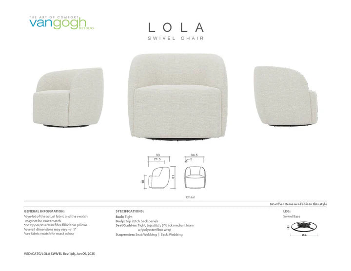 Lola Swivel Chair