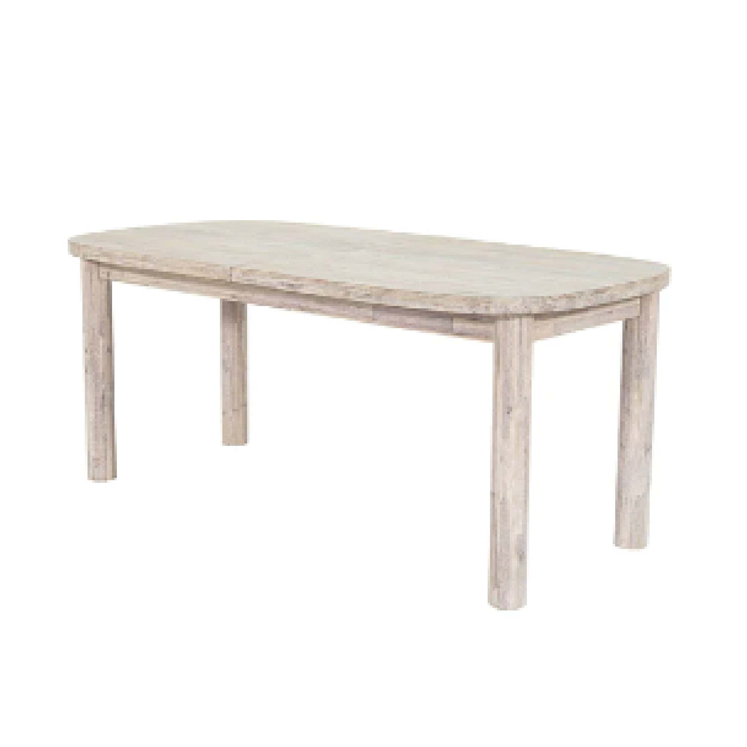 beige dining table on a white background