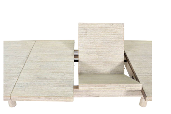 Oasis extension table showing the self storing leaves