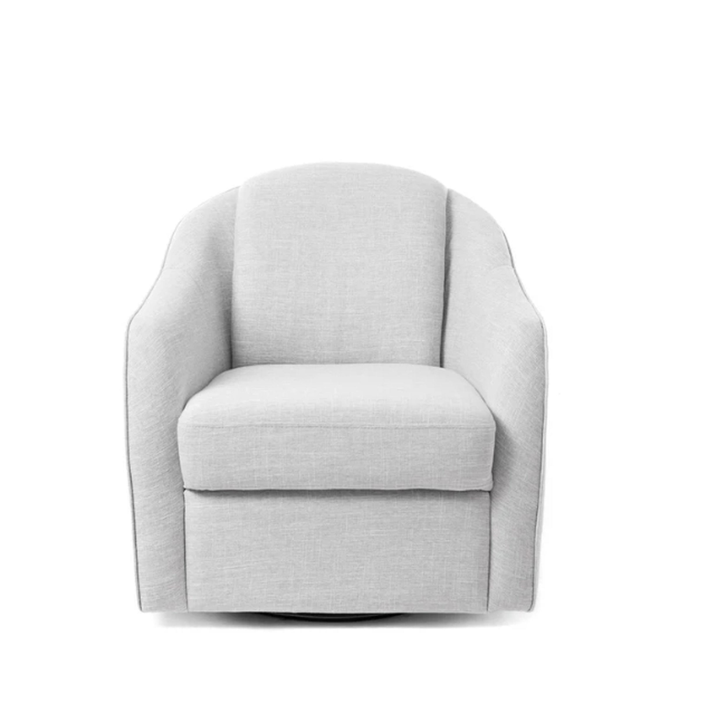 Gray swivel chair on a white background