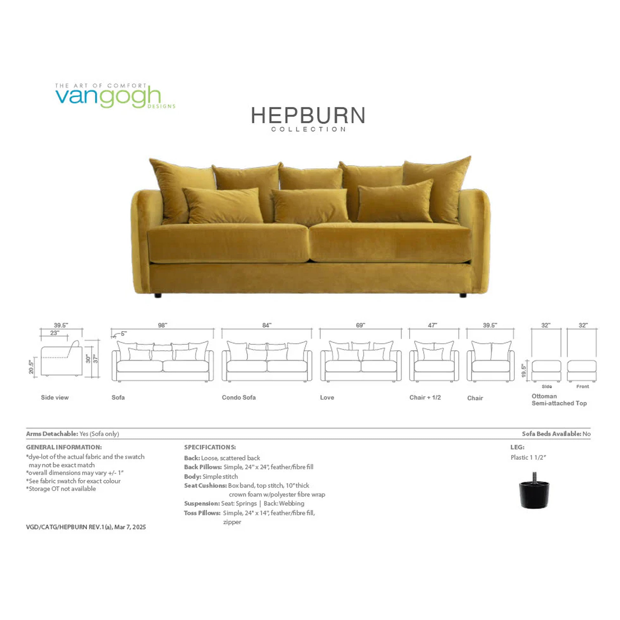 hepburn dimension sheet