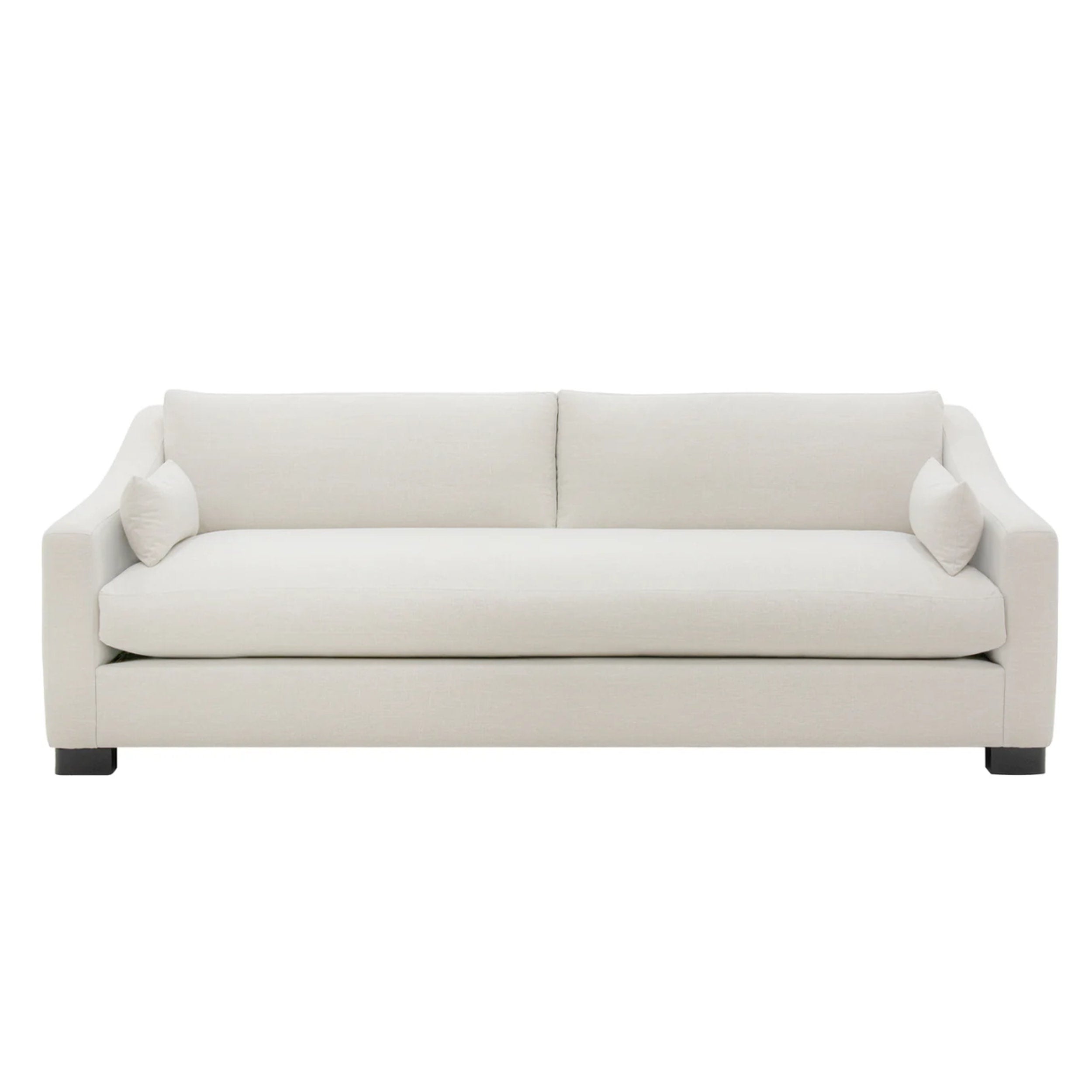 Beige sofa on a white background