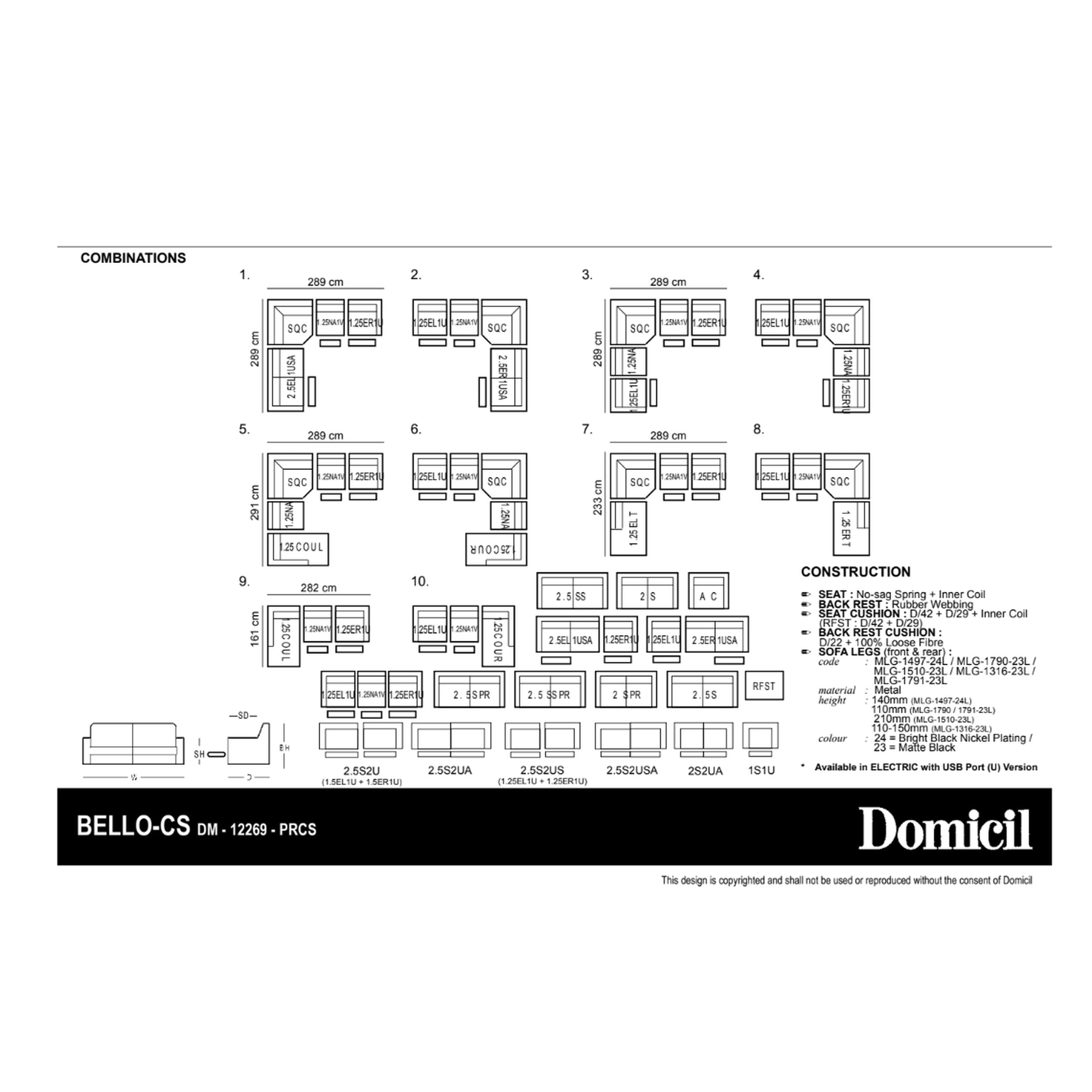 bello suggested configurations
