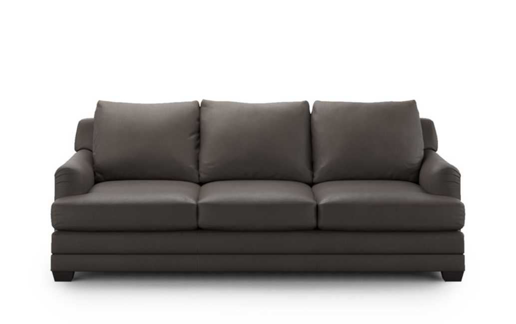 Gray sofa on a white background