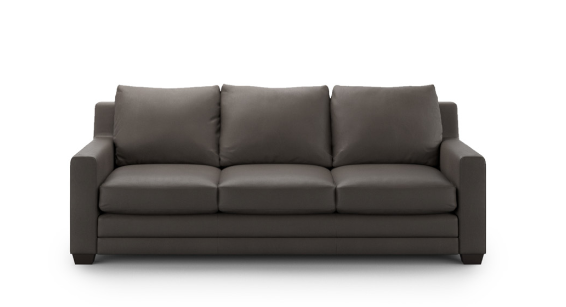 Gray sofa on a white background