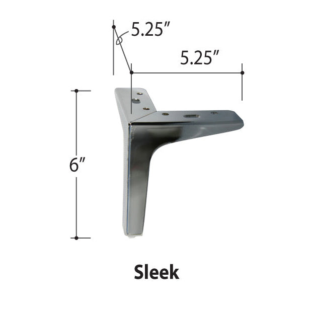 Sleek 6" Chrome