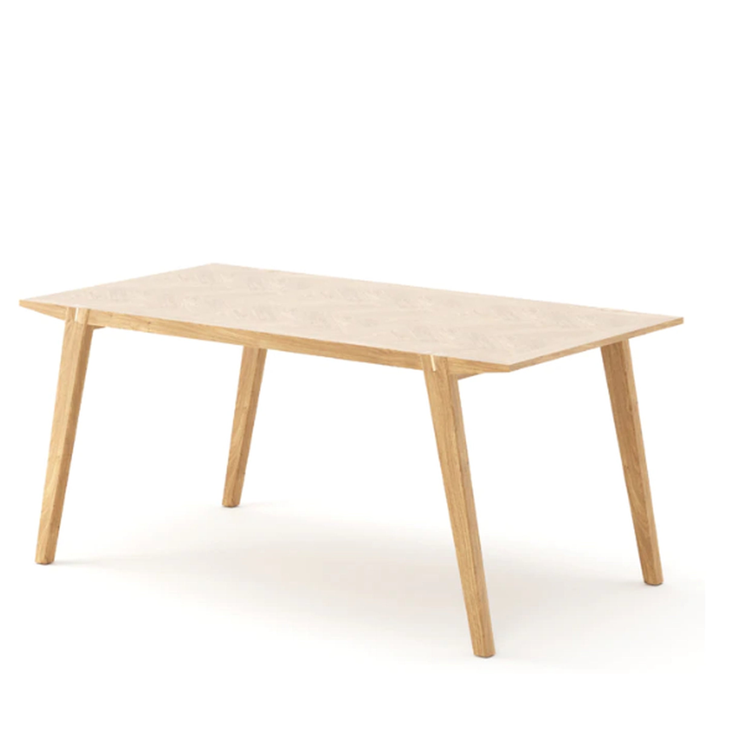 Wooden table on a white background