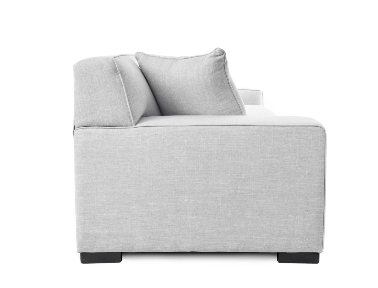 Side view of the violet sofa