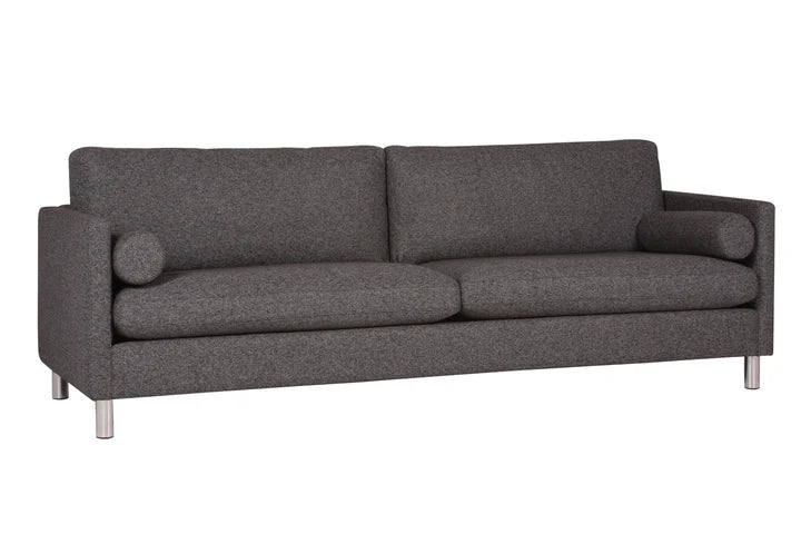 Gray sofa on a white background