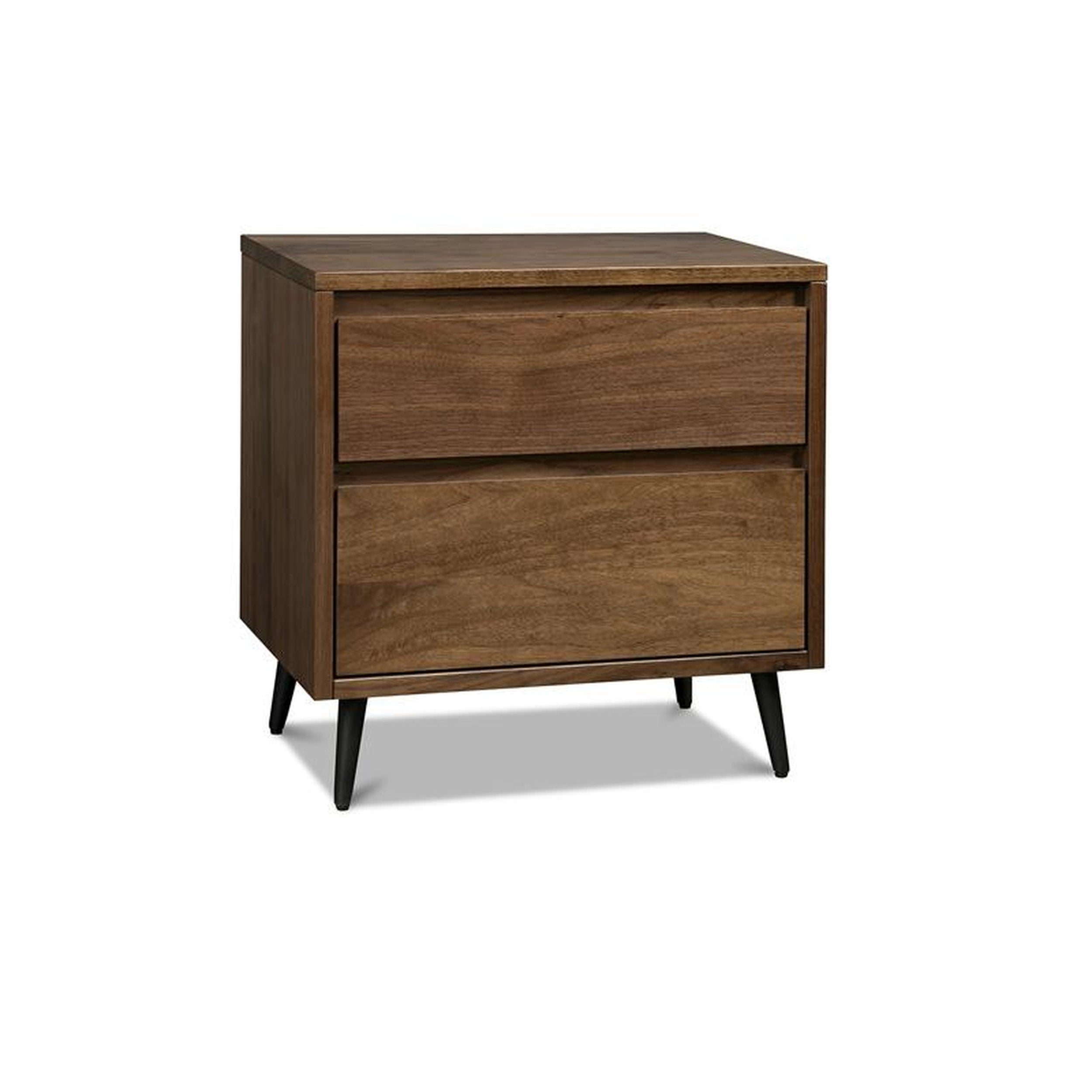 Evora 2 Drawer Nightstand - Walnut Stain