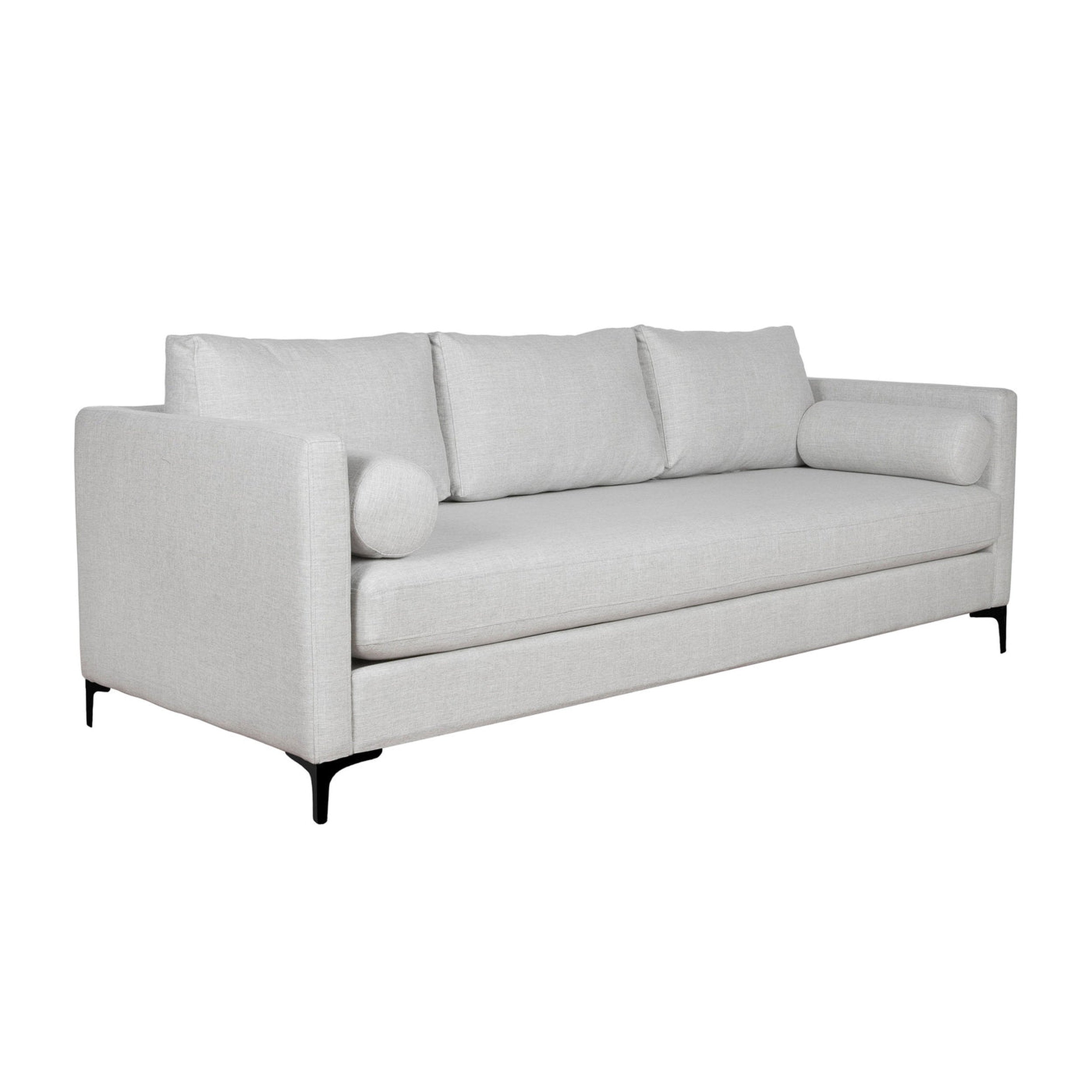 Gray sofa on a white background