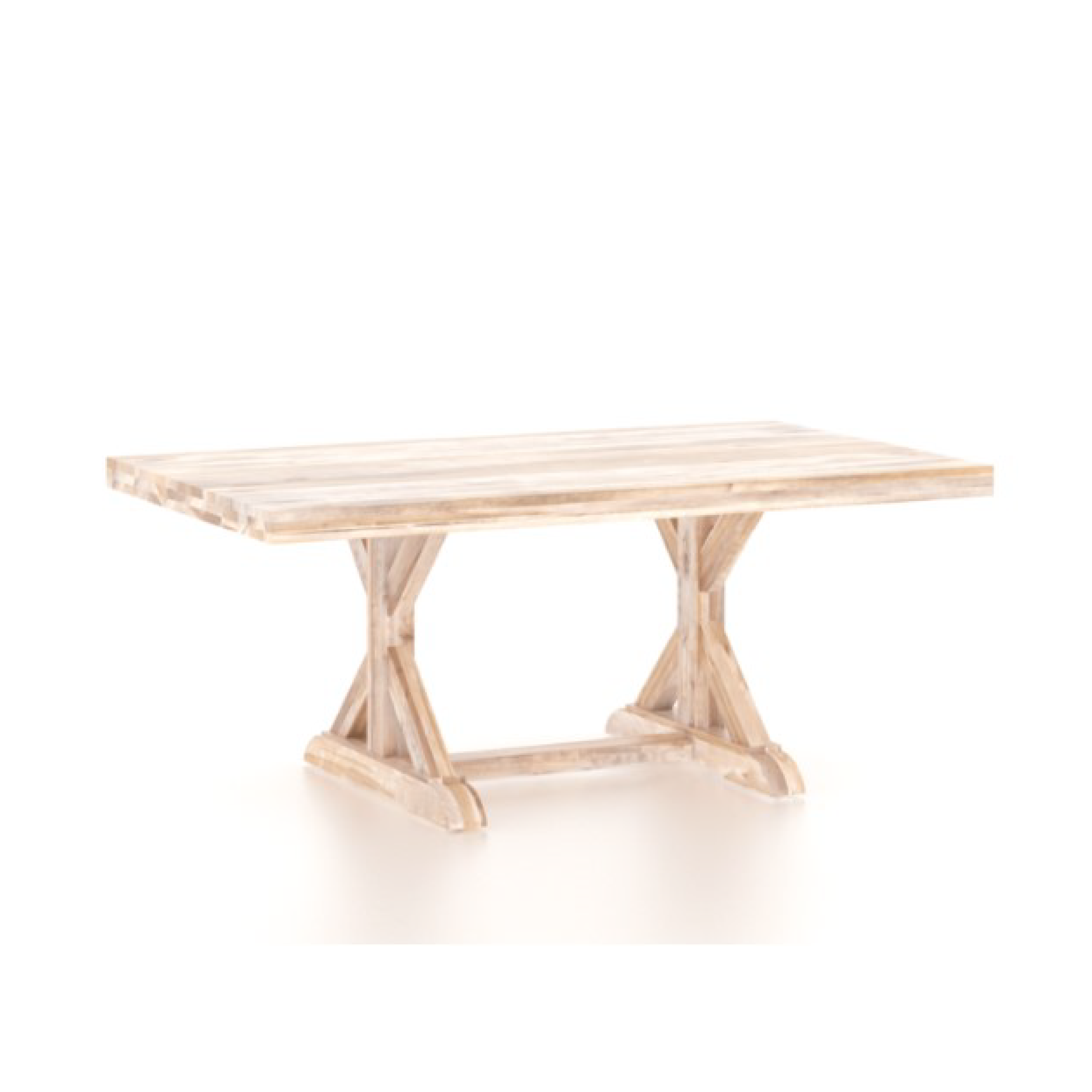 rustic table in a natural finished