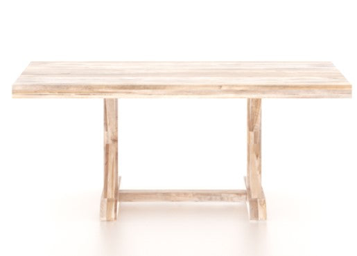 rustic table in a natural finished