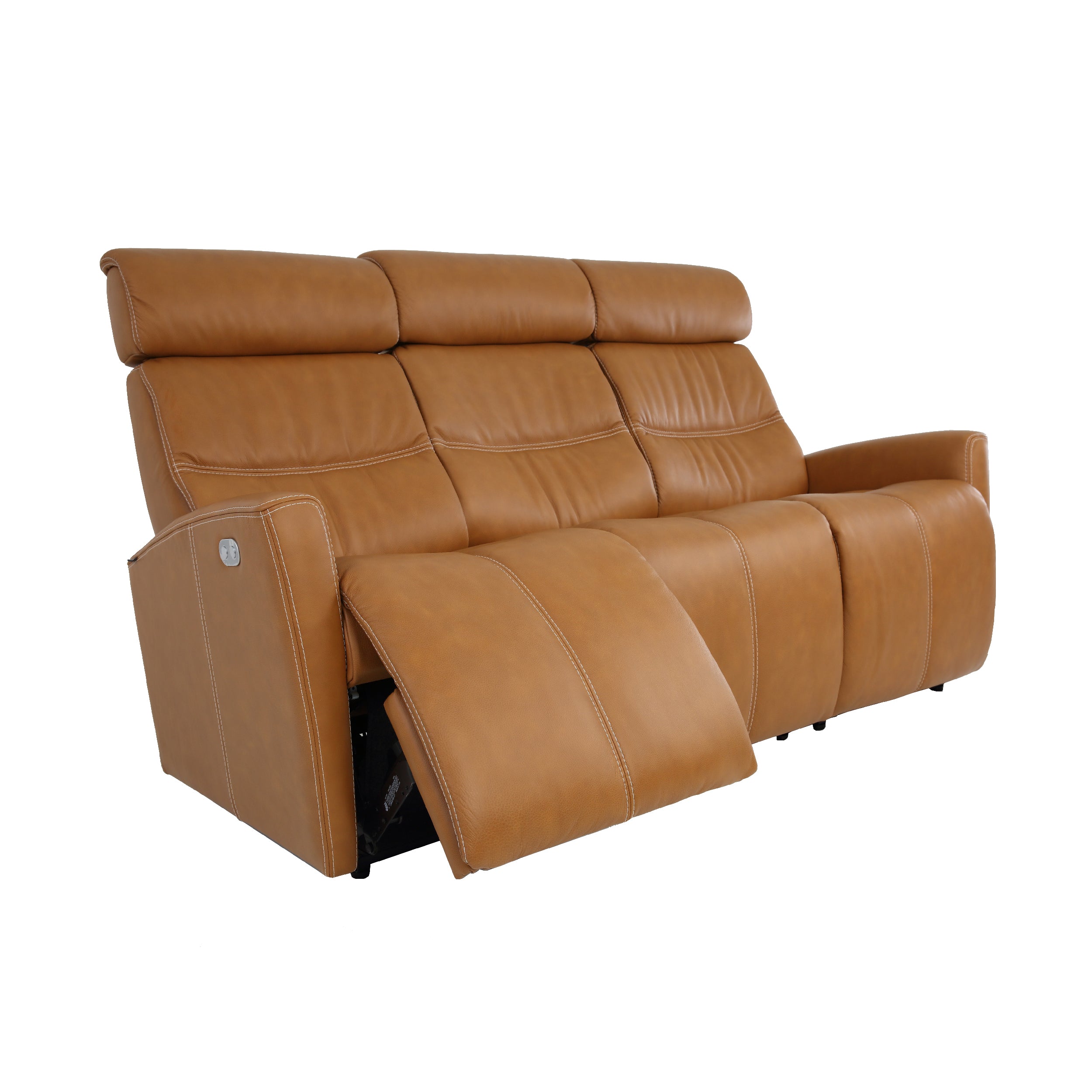 milan sofa with a electronic adjustable headrest and a electronic footrest