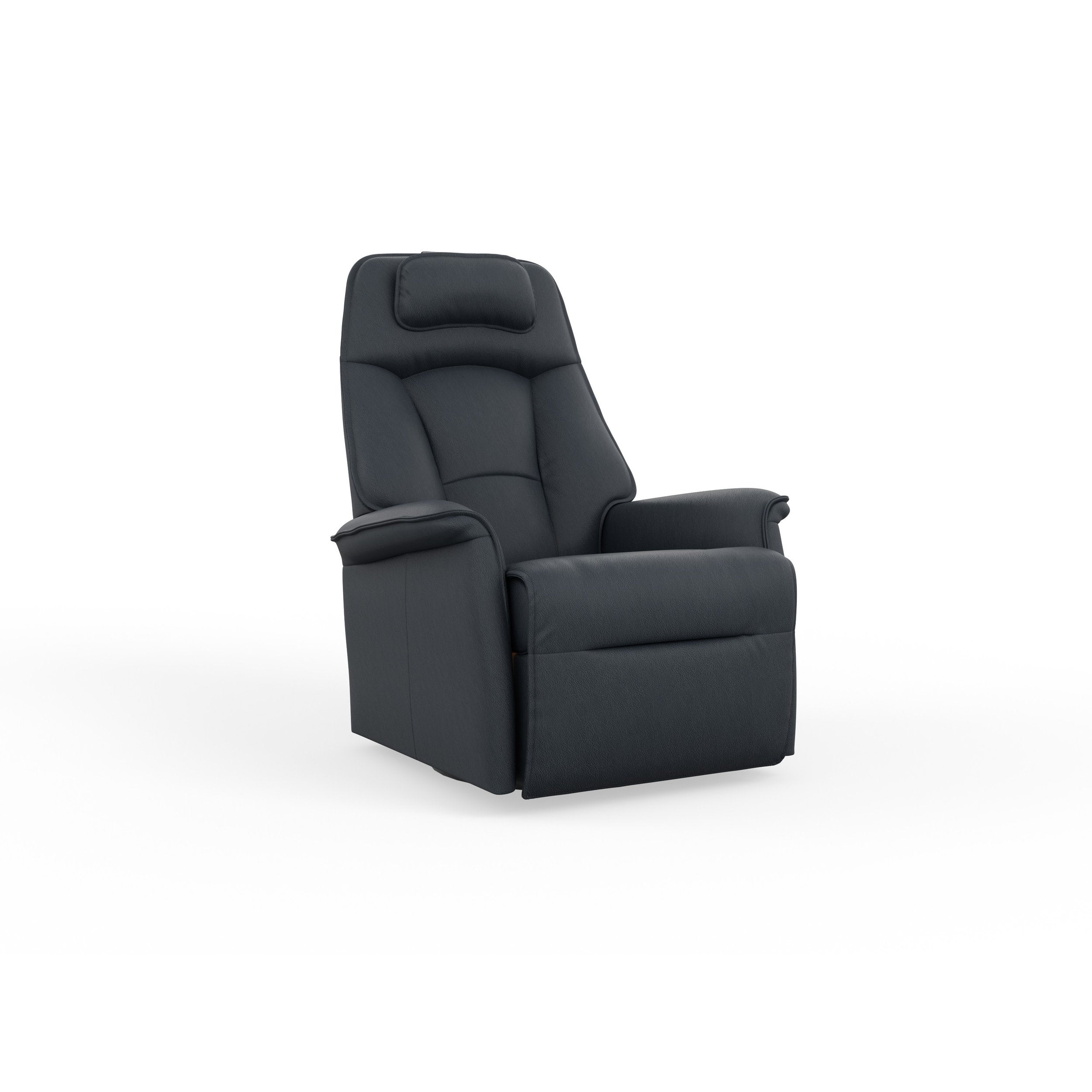 Black recliner chair on a white background