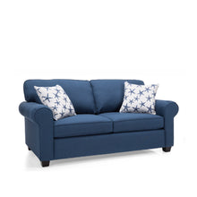 Load image into Gallery viewer, 2179 style sofa from Decor Rest Furniture. 2 seat sofa and the color on the sofa is blue
