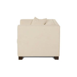 Beige armchair on a white background