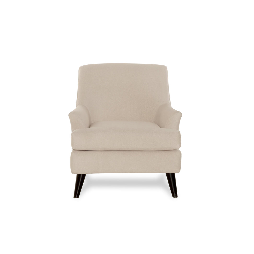 Beige armchair on a white background