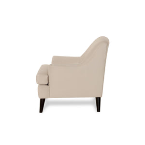 Beige armchair on a white background