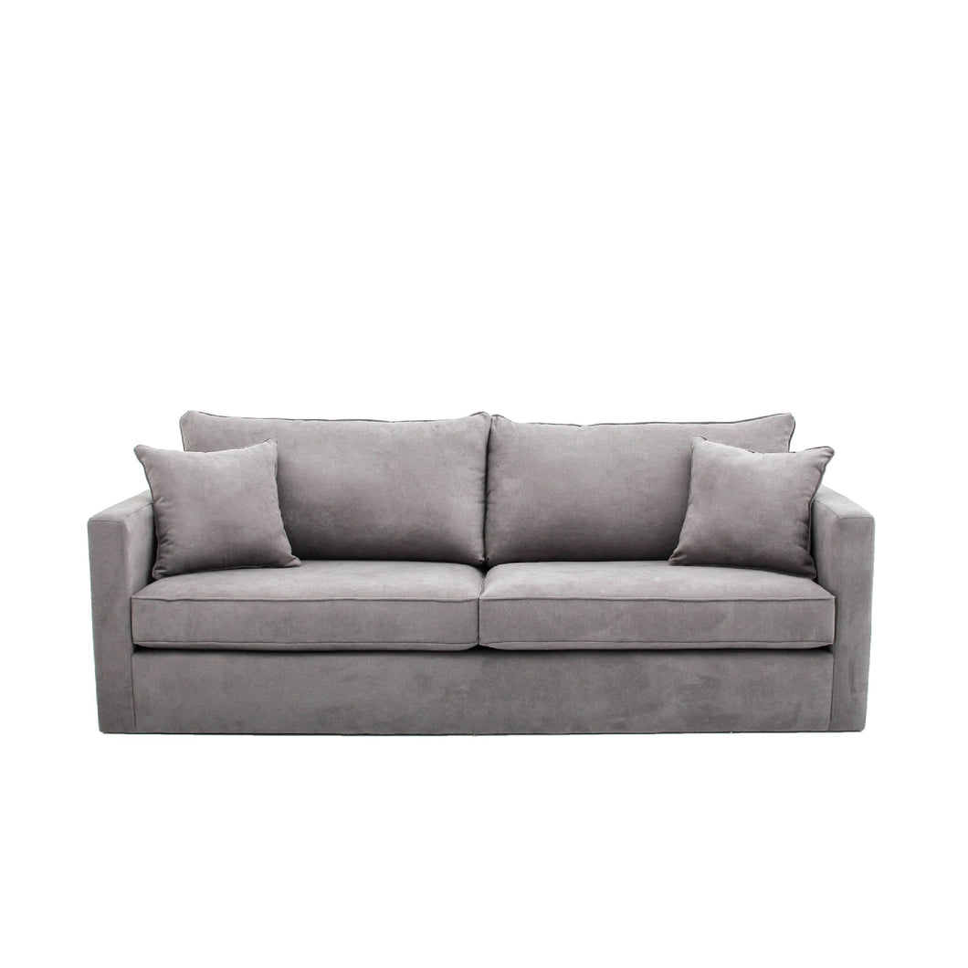 Abel Sofa from Van Gogh Designs Furntiure. 2 seat sofa in a grey color with 2 pillows