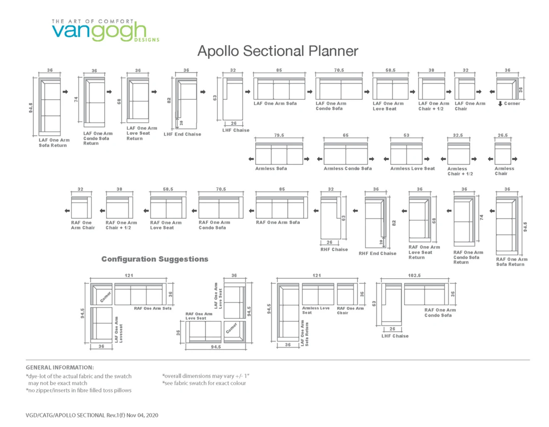 apollo sectional sheet