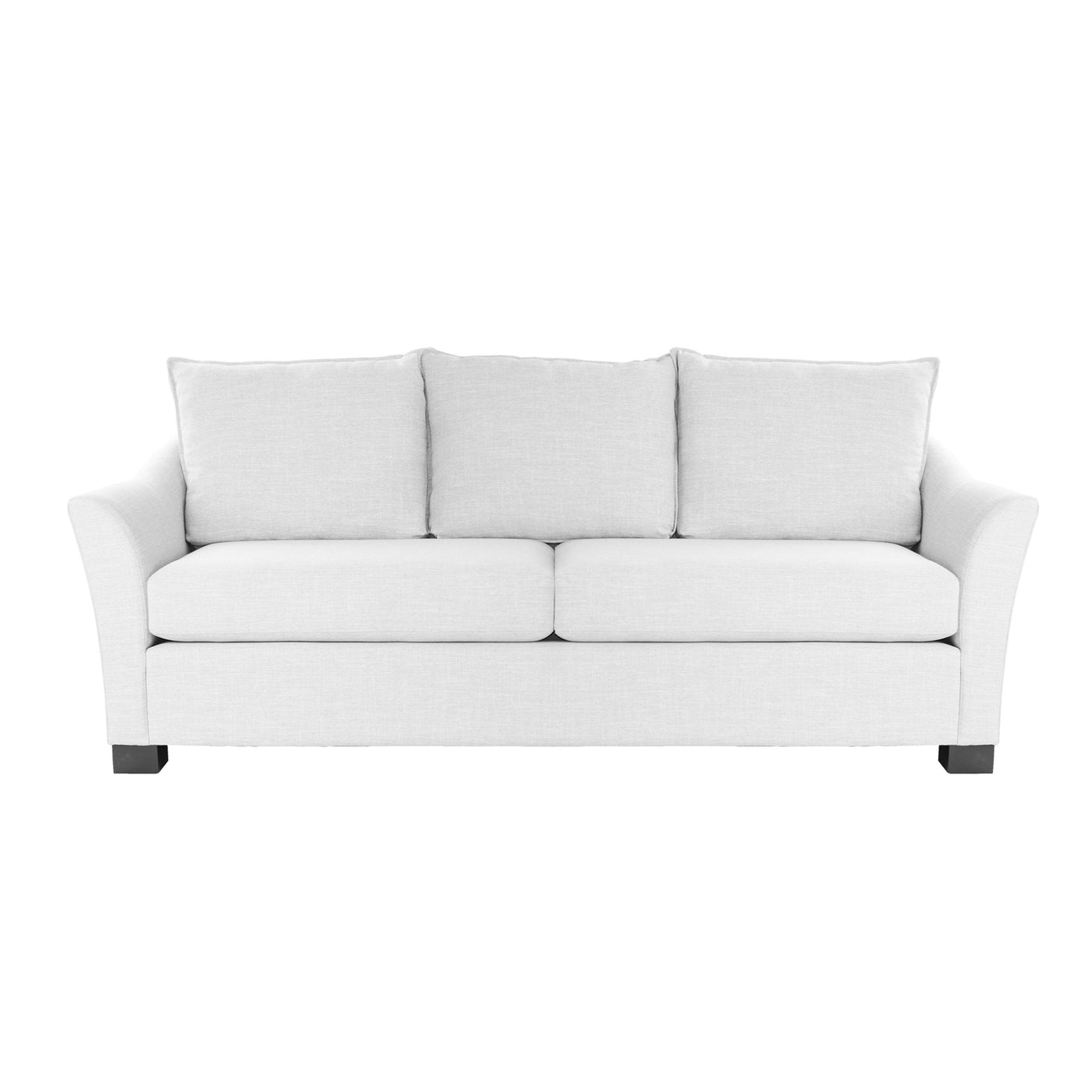White sofa on a white background