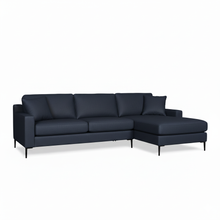 Load image into Gallery viewer, dark blue sectional sofa on a white background
