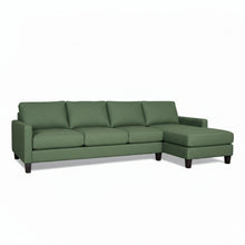 Load image into Gallery viewer, Green sectional sofa on a white background
