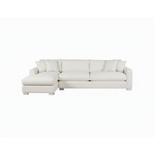 Load image into Gallery viewer, White sectional sofa on a white background
